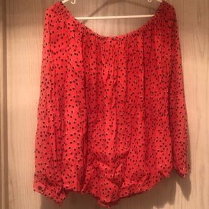 GAP Polka Dot & Pleats Off-the-Shoulder!